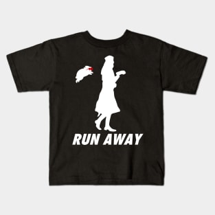 Run Away King Arthur Killer Rabbit White Kids T-Shirt